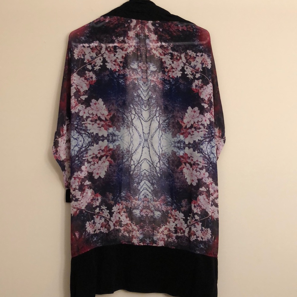 Cherry Blossom Dolman Sleeve Cardigan